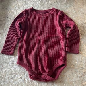 Garanimals Maroon Ribbed Kids Bodysuit